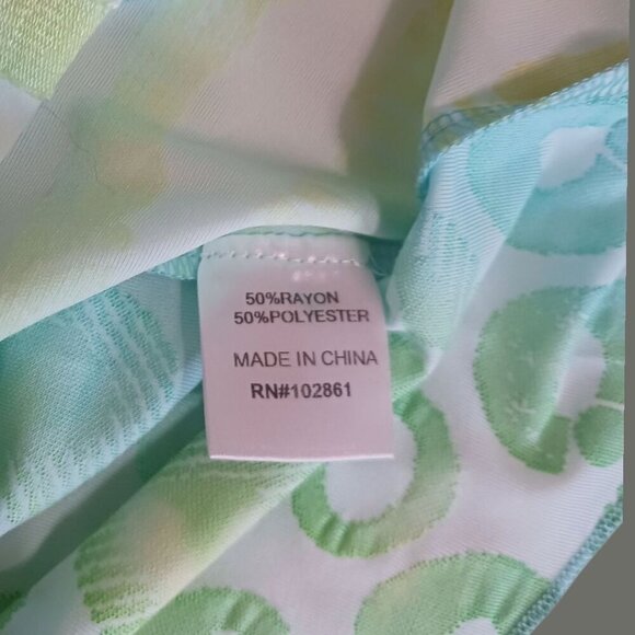 Paris Colorful Layered Tunic Top With 3/4 Sleeves & Abstract Design Size Small - Picture 4 of 10